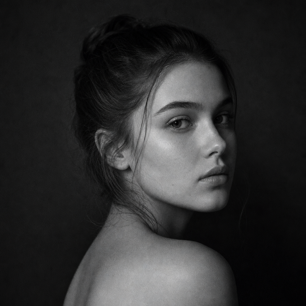 Предпросмотр промпта Low-Key Profile Portrait Edit