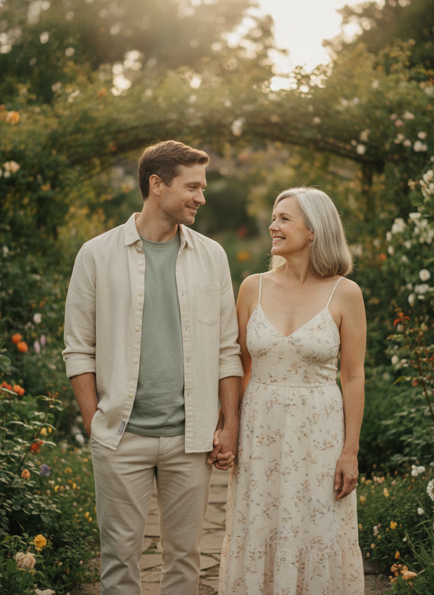 Prompt-Vorschau für Garden Couple Photo Session