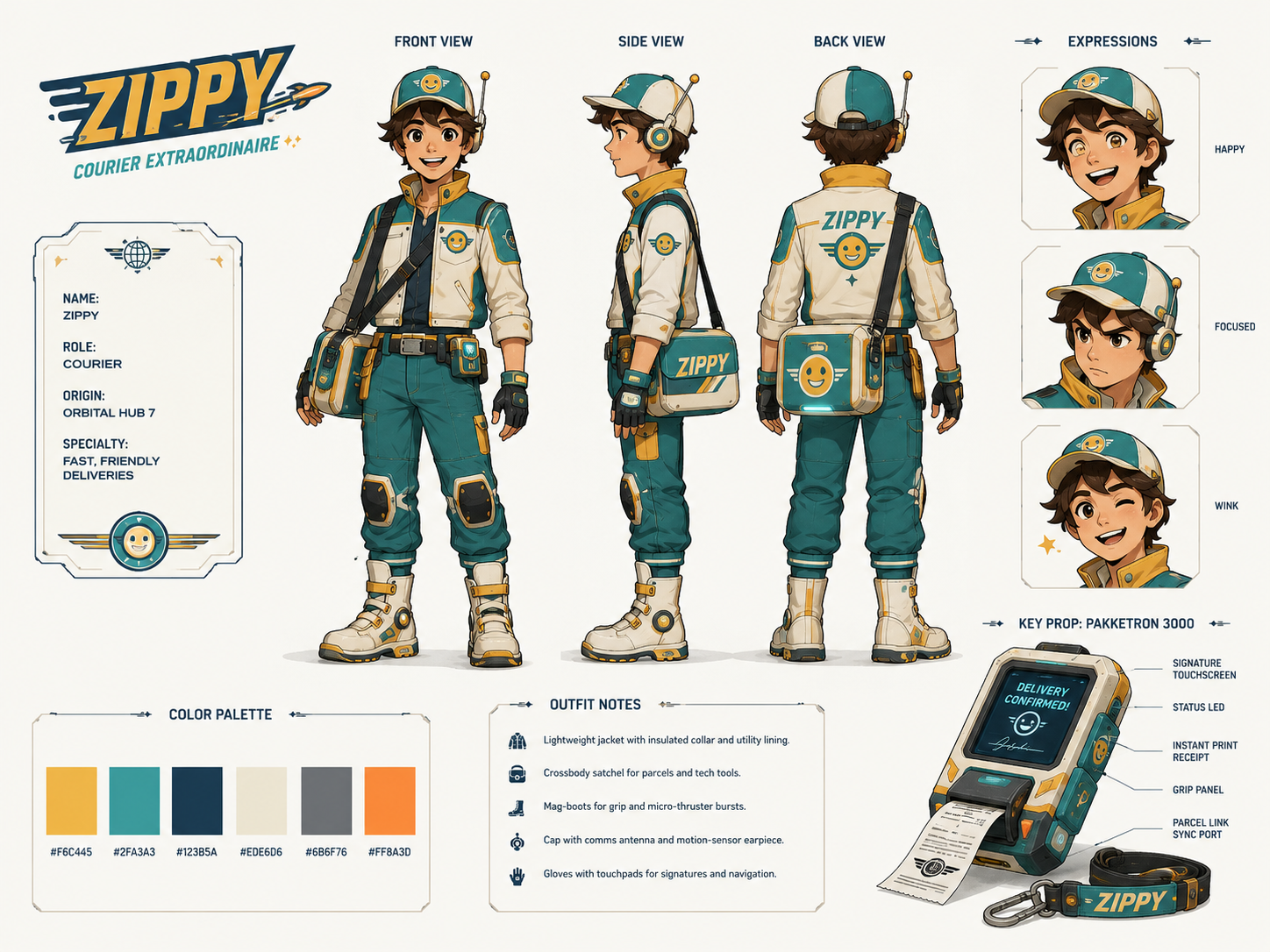 Original Character Reference Sheet prompt preview